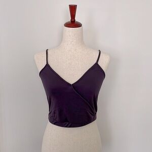 La Hearts Purple Cropped Tank Top